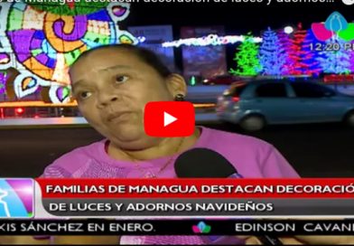 Familias de Managua destacan decoración de luces y adornos navideños