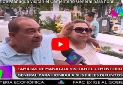 Familias de Managua visitan el Cementerio General para honrar a sus fieles difuntos