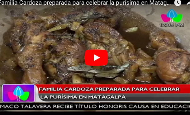 Familia Cardoza preparada para celebrar la purísima en Matagalpa