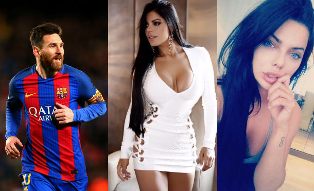 Modelo brasileña celebra con candente foto los 600 partidos de Messi