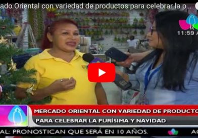 Mercado Oriental con variedad de productos para celebrar la purísima y navidad