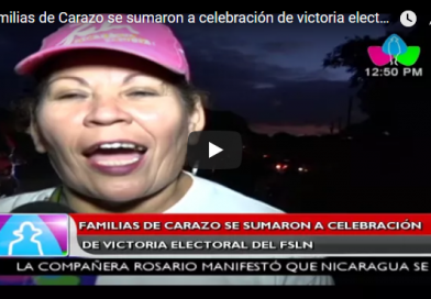 Familias de Carazo se sumaron a celebración de victoria electoral del FSLN