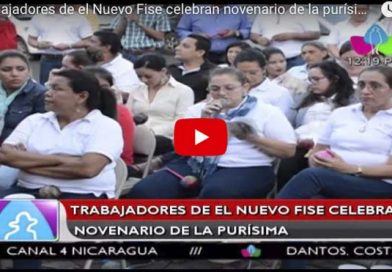 Trabajadores de el Nuevo Fise celebran novenario de la purísima