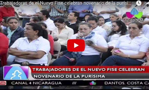 Trabajadores de el Nuevo Fise celebran novenario de la purísima