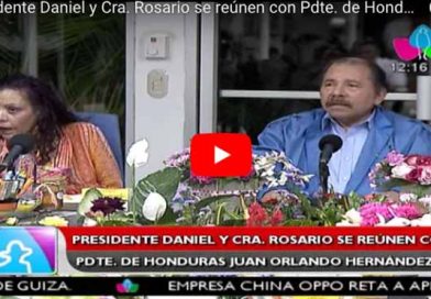 Presidente Daniel y la Compañera Rosario se reúnen con el Presidente de Honduras Juan Orlando Hernández