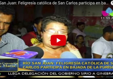 Río San Juan: Feligresía católica de San Carlos participa en bajada de la purísima