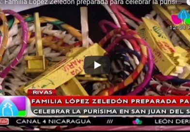 Rivas: Familia López Zeledón preparada para celebrar la purísima en San Juan del Sur