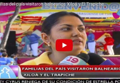 Familias del país visitaron balnearios Xiloá y El Trapiche