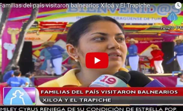 Familias del país visitaron balnearios Xiloá y El Trapiche