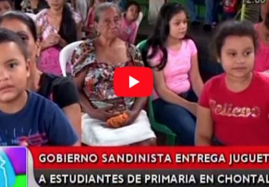 Gobierno Sandinista entrega juguetes a estudiantes de primaria en Chontales
