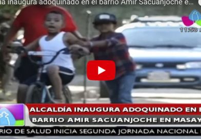 Alcaldía inaugura adoquinado en el barrio Amir Sacuanjoche en Masaya