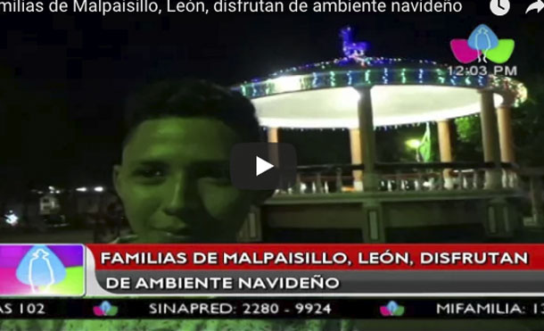 Familias de Malpaisillo, León, disfrutan de ambiente navideño
