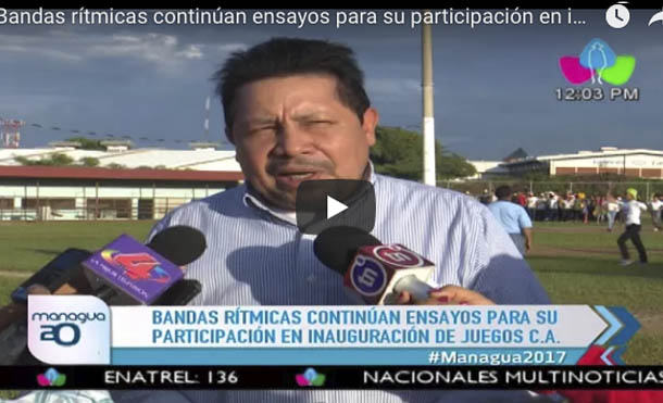 Bandas rítmicas continúan ensayos para su participación en inauguración de Juegos Centroamericanos