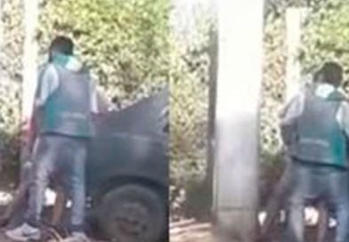 (+Video) Mujer grabó a pareja que tenía s3x0 frente a su casa