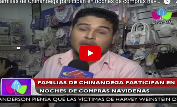 Familias de Chinandega participan en noches de compras navideñas