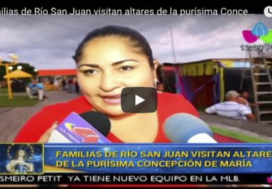 Familias de Río San Juan visitan altares de la purísima Concepción de María