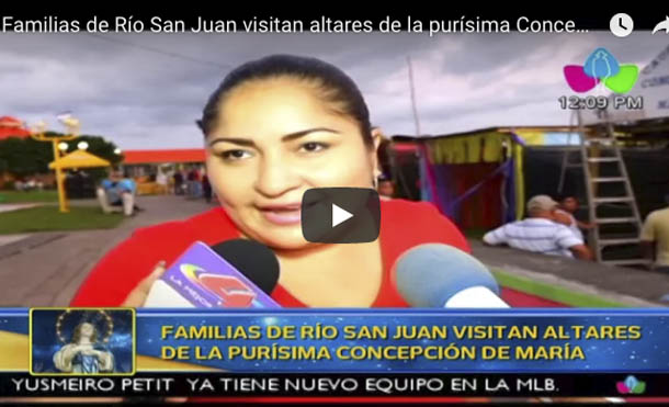 Familias de Río San Juan visitan altares de la purísima Concepción de María