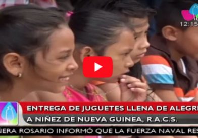 Entrega juguetes llena de alegría a niñez de Nueva Guinea, R.A.C.S
