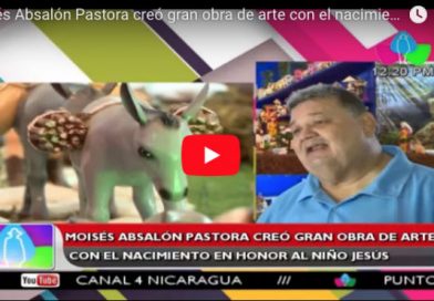 Moisés Absalón Pastora creó gran obra de arte con el nacimiento en honor al niño Jesús