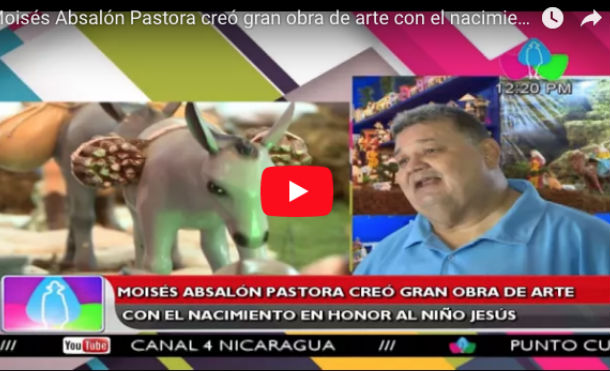 Moisés Absalón Pastora creó gran obra de arte con el nacimiento en honor al niño Jesús