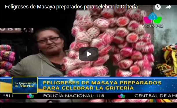 Feligreses de Masaya preparados para celebrar la Gritería