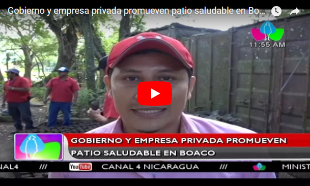 Gobierno y empresa privada promueven patio saludable en Boaco