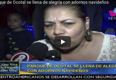 Parque de Ocotal se llena de alegría con adornos navideños