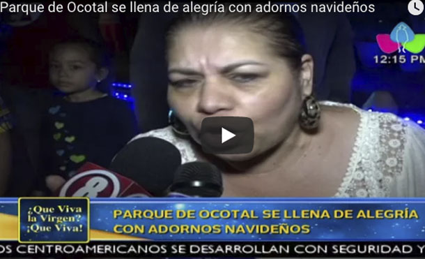 Parque de Ocotal se llena de alegría con adornos navideños