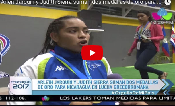 Arlen Jarquín y Judith Sierra suman dos medallas de oro para Nicaragua en lucha grecorromana