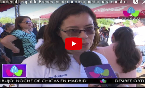 Cardenal Leopoldo Brenes coloca primera piedra para construir templo en Reparto San Andrés