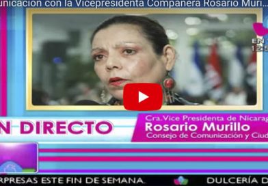 Comunicación con la Vicepresidenta Compañera Rosario Murillo, 01 de Diciembre 2017