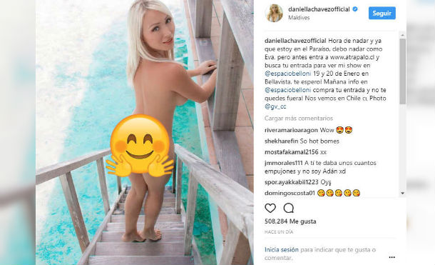 Daniella Chávez desafía Instagram con de$nvd0 total
