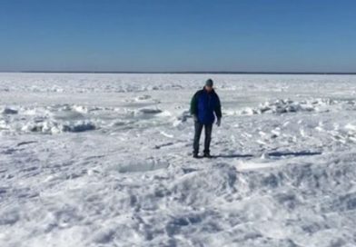 El mar se congela en Massachusetts
