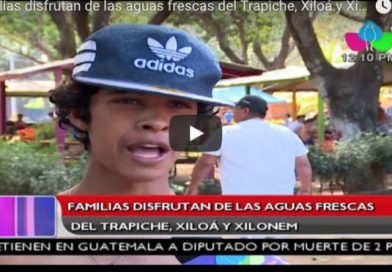 Familias disfrutan de las aguas frescas del Trapiche, Xiloá y Xilonem