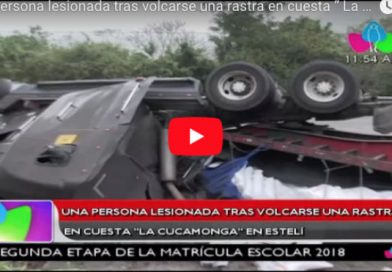 Una persona lesionada tras volcarse una rastra en cuesta “ La Cucamonga ” en Estelí