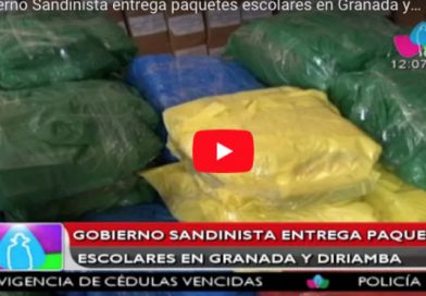 Gobierno Sandinista entrega paquetes escolares en Granada y Diriamba