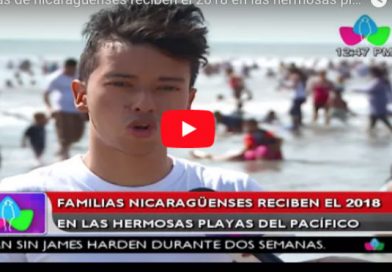 Familias nicaragüenses reciben el 2018 en las hermosas playas del Pacífico