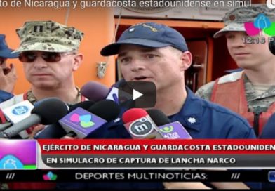 Ejército de Nicaragua y guardacosta estadounidense en simulacro de captura de lancha narco