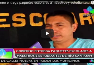 Gobierno entrega paquetes escolares a maestros y estudiantes de Río San Juan