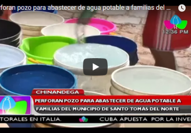 Perforan pozo para abastecer de agua potable a familias del municipio de Santo Tomás del Norte