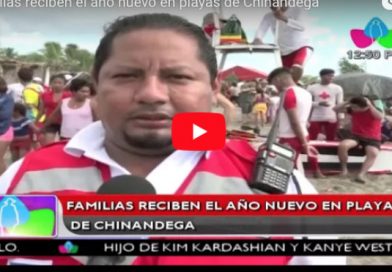 Familias reciben el año nuevo en playas de Chinandega
