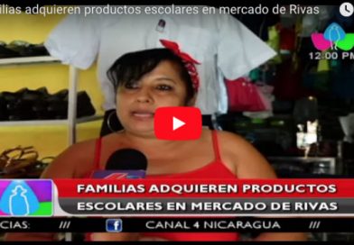 Familias adquieren productos escolares en mercado de Rivas
