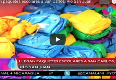 Llegan paquetes escolares a San Carlos, Río San Juan