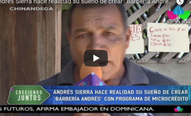 Andrés Sierra hace realidad su sueño de crear “Barbería Andrés” con Programa de Microcrédito