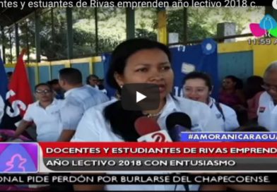 Docentes y estudiantes de Rivas emprenden año lectivo 2018 con entusiasmo