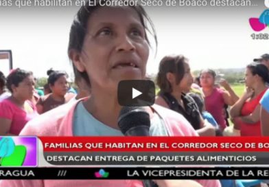 Familias que habilitan en El Corredor Seco de Boaco destacan entrega de paquetes alimenticios