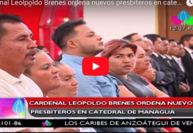 Cardenal Leolpoldo Brenes ordena nuevos presbíteros en catedaral de Managua