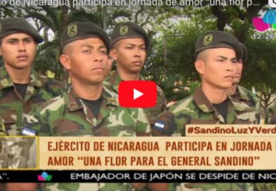 Ejército de Nicaragua participa en jornada de amor “una flor para el General Sandino”