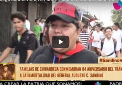 Familias de Chinandega conmemoran 84 aniversario del tránsito a la inmortalidad del General Augusto C. Sandino