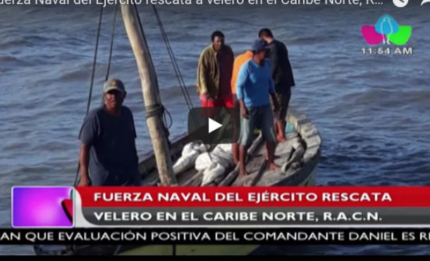 Fuerza Naval del Ejército rescata a velero en el Caribe Norte, R.A.C.N